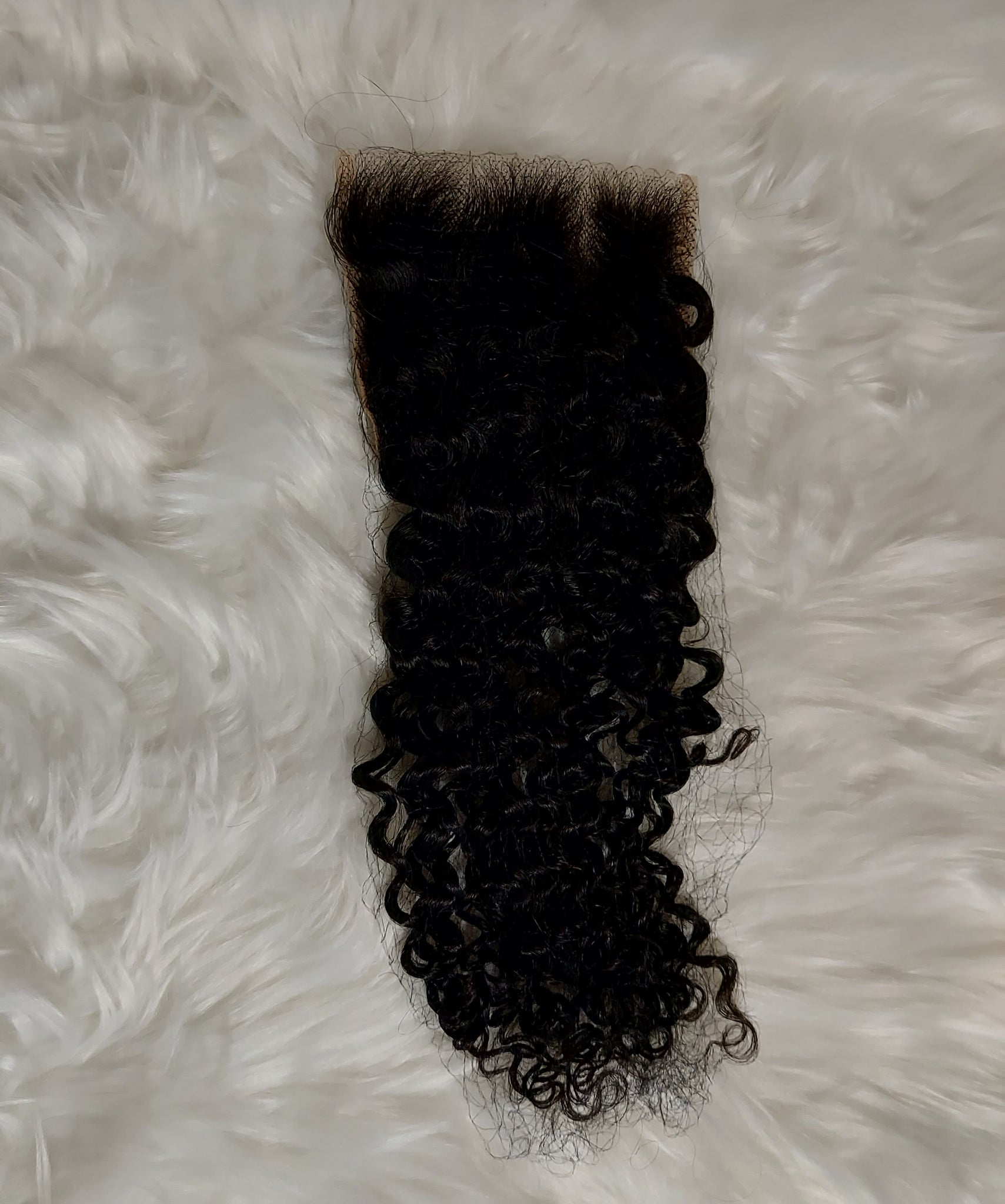 5x5 Lace Closure Kinky Curl Virgin Hair With Waive 14" Inch