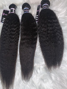 Kinky Straight Bundles 12,14,16, inch human hair Bundles 100% human hair