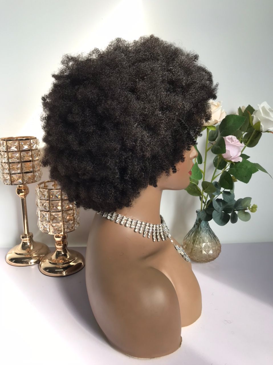 Elegance Style Afro Kinky Curly Hair Wig For Black Women